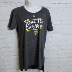 Women's Majestic RAISE THE JOLLY ROGER Tee Small